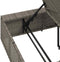 vidaXL - Ligbed - met - zwevend - kussen - poly - rattan - grijs