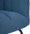 vidaXL - Schommelstoel - met - voetenbank - stof - blauw