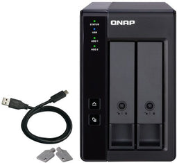 QNAP TR-002 - RAID/JBOD-box - 2x 3.5"/2.5" bays - Zwart