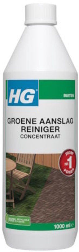 HG - Groene Aanslagreiniger Concentraat - Professionele verwijdering groene aanslag - 1L