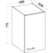 Hoge kast - MODENA - 40 cm - Ambachtelijk eiken en mat zwart - CUISINIER