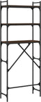 vidaXL - Wasmachinerek - 67x25x163 - cm - bewerkt - hout - bruin - eikenkleur