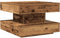 vidaXL - Salontafel - 360 - graden - draaibaar - 50x50x34,5 - cm - oud - houtkleurig
