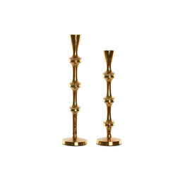 Kroonkandelaar Home ESPRIT Gouden Aluminium Modern 8 x 8 x 36 cm (2 Stuks)
