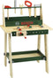 Klein Toys Bosch mini - speelgoed werkbank - 16-delig - hout - groen beige rood grijs
