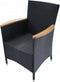 vidaXL - Tuinstoelen - 2 - st - met - kussens - poly - rattan - zwart