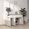 vidaXL - Dressoir - HAMAR - 113x40x80 - cm - massief - grenenhout - wit