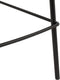 Alterego Mini Larissa - Zwarte Velvet Barkruk - 59x54x97,5cm