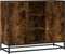 vidaXL - Dressoir - 92x35x76 - cm - bewerkt - hout - gerookt - eikenkleurig
