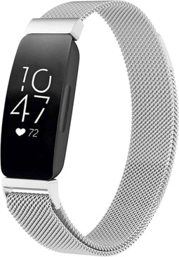 iMoshion Bandje Geschikt voor Fitbit Inspire Maat M - iMoshion Milanees magnetische band met installatiehulp - Zilver