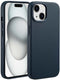 Accezz MagSafe Leather Backcover - Krasbestendig - Donkerblauw (iPhone 15)