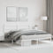 vidaXL - Bedframe - met - hoofdbord - metaal - wit - 150x200 - cm