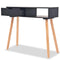 vidaXL - Wandtafel - 80x30x72 - cm - massief - grenenhout - zwart