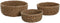 Basket spelset Home ESPRIT Natuurlijk Natuurlijke Vezel Boho 30 x 30 x 13 cm (3 Onderdelen)