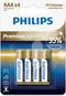 Philips LR03M4B/10 - AA Alkaline Batterijen - Lange levensduur - 4 stuks