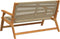 vidaXL - Ligbank - Beige - 76x122x73 - cm - Massief - Acaciahout