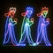 vidaXL - Kerstfiguren - drie - koningen - met - 504 - LED's - 99,5x45,5 - cm