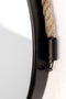Atmosphera Wandspiegel - rond - D38 cm - metaal - zwart - spiegel met touw