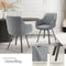 tectake® Draaibare Eetkamerstoel Alicon - Gestoffeerd - Comfortabele 360° Draaiing
