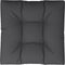vidaXL - Palletkussen - 70x70x12 - cm - stof - zwart