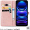 iMoshion Hoesje Geschikt voor Xiaomi Redmi Note 12 Pro Plus Hoesje Met Pasjeshouder - iMoshion Mandala Bookcase - Rosé Goud