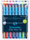 Schneider balpen - Slider Basic - XB - 1,4 mm - etui 8 stuks assorti - S-151298