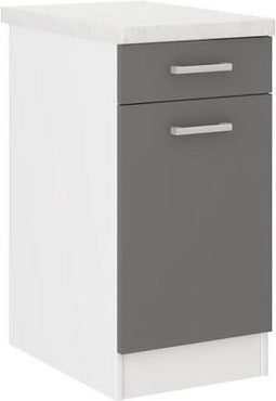 ULTRA Keukenonderstel L 40 cm inclusief werkblad - grijs