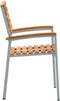 vidaXL - Tuinstoelen - 4 - stuks - Grijs - Massief - Acacia - Hout - en - Staal