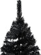 vidaXL - Kunstkerstboom - met - verlichting - en - kerstballen - 240 - cm - PVC - zwart