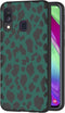 iMoshion Hoesje Geschikt voor Samsung Galaxy A40 Hoesje Siliconen - iMoshion Design hoesje - Zwart / Meerkleurig / Groen / Green Leopard