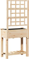 vidaXL - Tuinbak - met - Trellis - en - Plank - 71x37x152 - cm - Massief - Vurenhout
