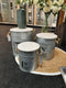 H&S - Collection - 3-delige - Opbergboxenset - met - touw - zink