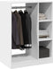 vidaXL - Kledingkast - 77x48x102 - cm - bewerkt - hout - wit