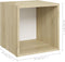 vidaXL - Tv-meubelen - 2 - st - 37x35x37 - cm - bewerkt - hout - wit - sonoma - eikenkleur