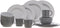 Travellife Rota - Camping Serviesset - 16-delig - Stevig en krasbestendig melamine - Grijs (16 stuks)