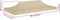 vidaXL - Partytentdak - 270 - g/m² - 6x3 - m - beige