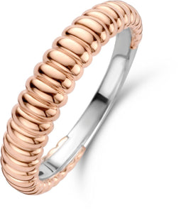 TI SENTO Ring 12218SR - Zilveren dames ring - Roségoud verguld - Maat 52