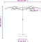 vidaXL - Parasol - dubbel - dak - 316x240 - cm - bordeauxrood