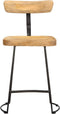 vidaXL - Barkrukken - 2 - st - 49x43x79 - cm - massief - mangohout