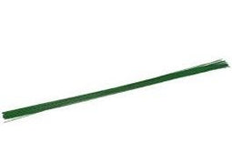 HBX Natural Living Binddraad/wikkeldraad - 30x st - groen - 400 mm x 0,8 mm - hobbydraad/bloemendraad