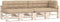 vidaXL - Palletkussens - 5 - st - stof - beige