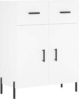vidaXL - Dressoir - 69,5x34x90 - cm - bewerkt - hout - wit