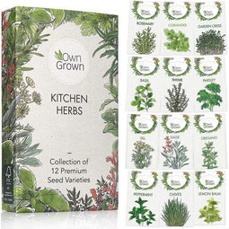 OwnGrown Keuken kruidenzaden set 12 soorten keukenkruiden Kruidenzaden voor keuken,tuin en balkon...
