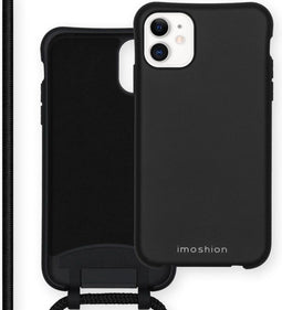 iMoshion Hoesje Geschikt voor iPhone 11 Hoesje Met Koord - iMoshion Color Backcover met afneembaar koord - Zwart