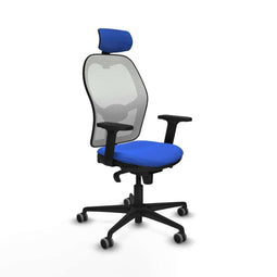 Piqueras y Crespo 2D036G2 - Bureaustoel - Verstelbare hoofdsteun en hoogte - Blauw