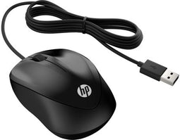 HP Wired Mouse 1000 - Draad - 1200dpi - Zwart