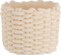 J-Line bloempot Koord Immitatie - cement - beige - medium - Ø 21 cm