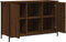 vidaXL - Tv-meubel - 100x35x65 - cm - bewerkt - hout - bruin - eikenkleur