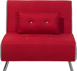 FARRIS - Slaapbank 1-zit - Rood - Polyester