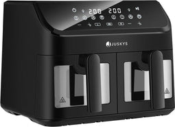 Dubbele Airfryer - Heteluchtfriteuse - 9 liter - 9 Kookprogramma's - Zwart